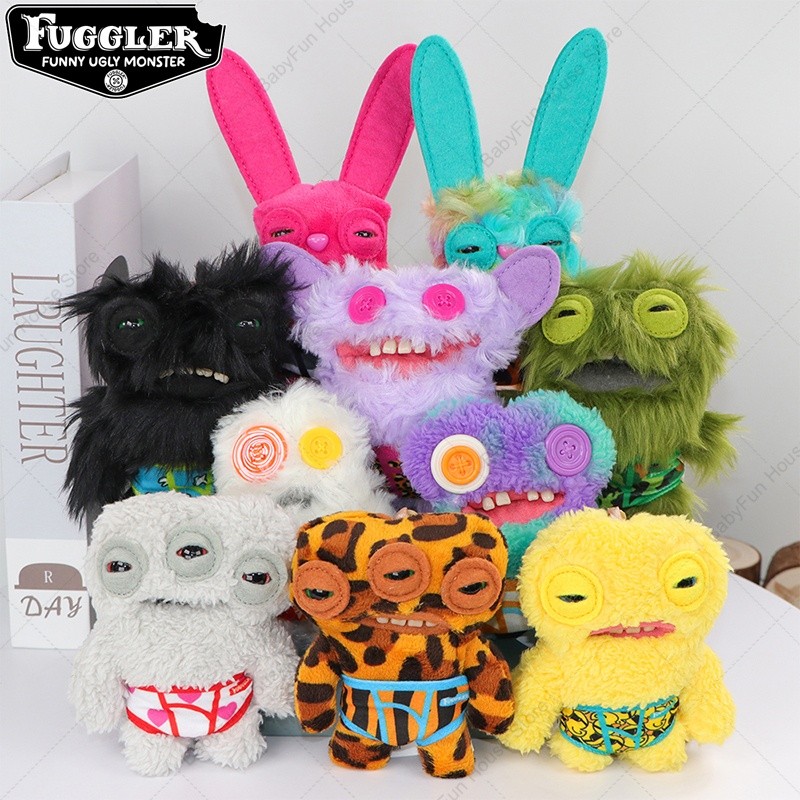 Original Fuggler Funny Ugly Teeth Monsters Plush Toys Kawaii Fugglers Love Fugg Rabbit Wide Eyed