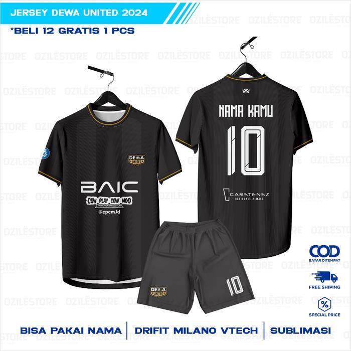SIAPKIRIM ( COD ) JERSEY BOLA DEWA UNITED LIGA 1 TERBARU FREE NAMSET READY STOCK