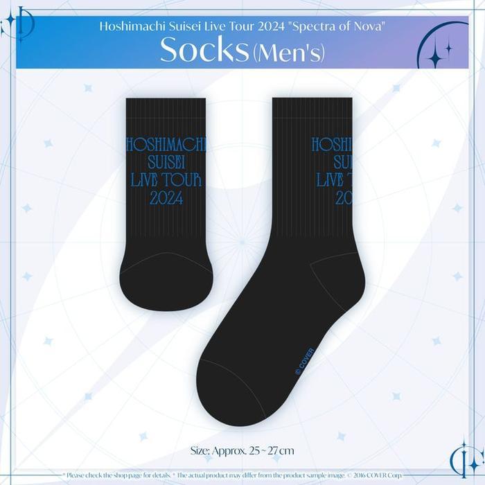 HOT SALE HOLOLIVE JP HOSHIMACHI SUISEI LIVE TOUR 2024 SPECTRA OF NOVA CONCERT SOCKS (MEN'S)