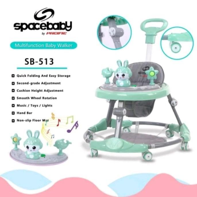 TERLARIS Baby Walker Space baby 513 (mainan kelinci) Roda