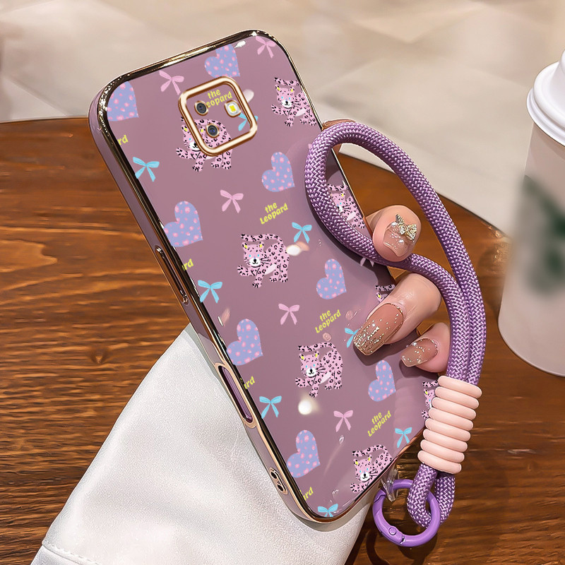 Casing Untuk Samsung Galaxy J6 Plus 2018 J6 Prime 2018 J4 4G J2 4G Case Casing pola jantung ungu Kas