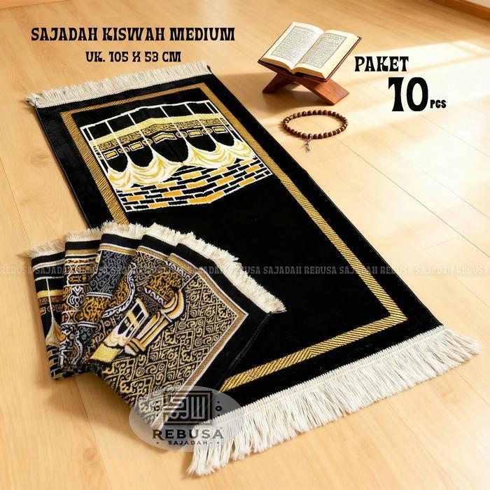 Promo Paket 10 Pcs Sajadah Turki Kiswah Cocok Buat Oleh Oleh Haji Umroh Tahlilan& Suvenir Ukuran