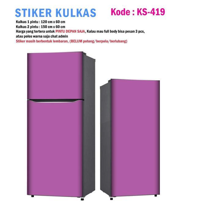 FARISHA SHOP Stiker Kulkas 1 Pintu dan Sticker Kulkas 2 pintu Warna Polos