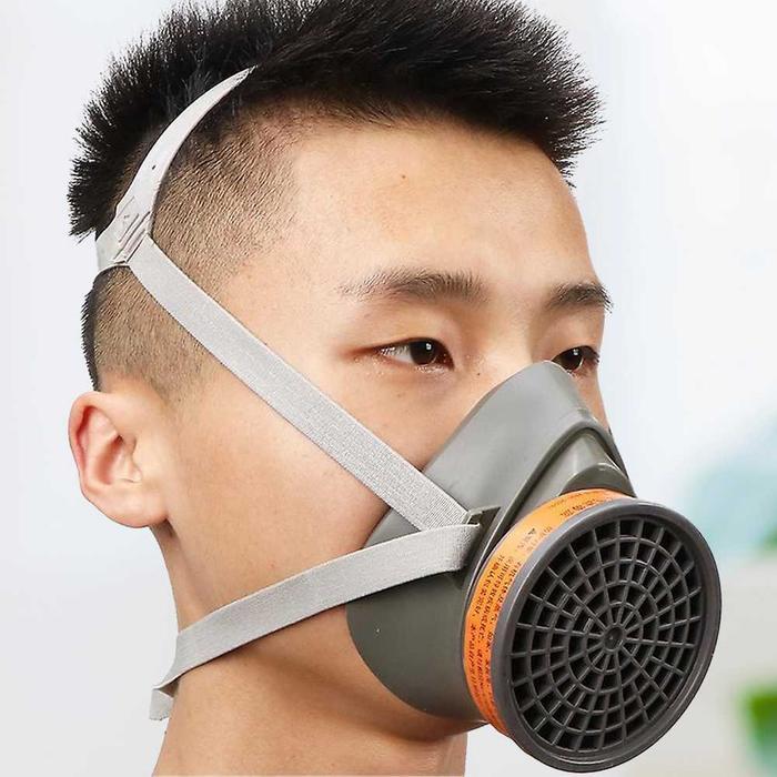Masker Gas Respirator Half Face Fd411 Dengan Filter Activated Carbon N90 Untuk Perlindungan Optimal
