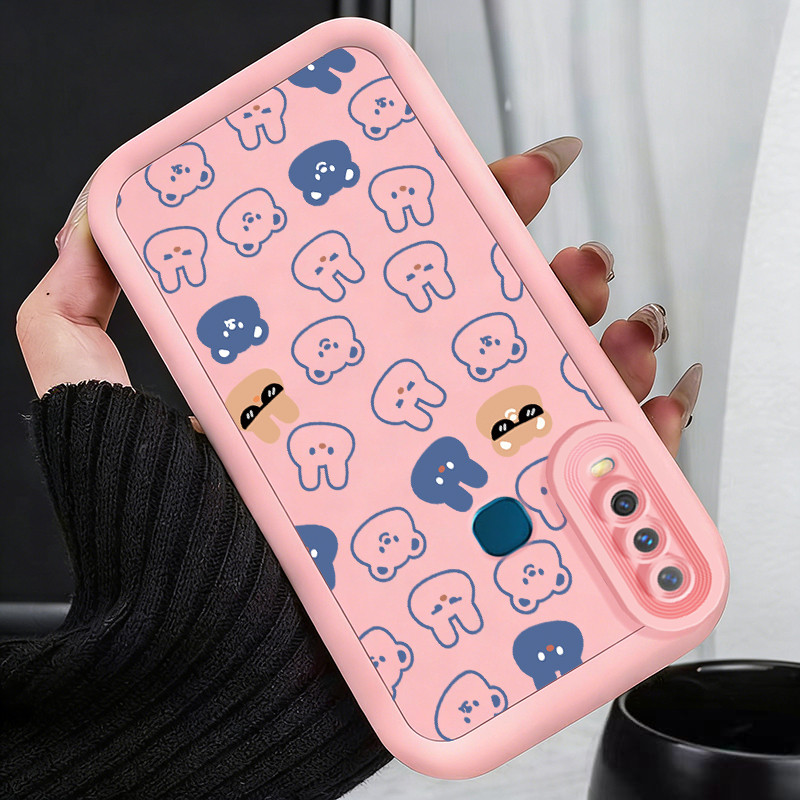 Casing Hp untuk VIVO Y12 Y12i Y15 Y17 Y3 Y3s Case Little bunny fully stamped Kasing silikon Cesing S