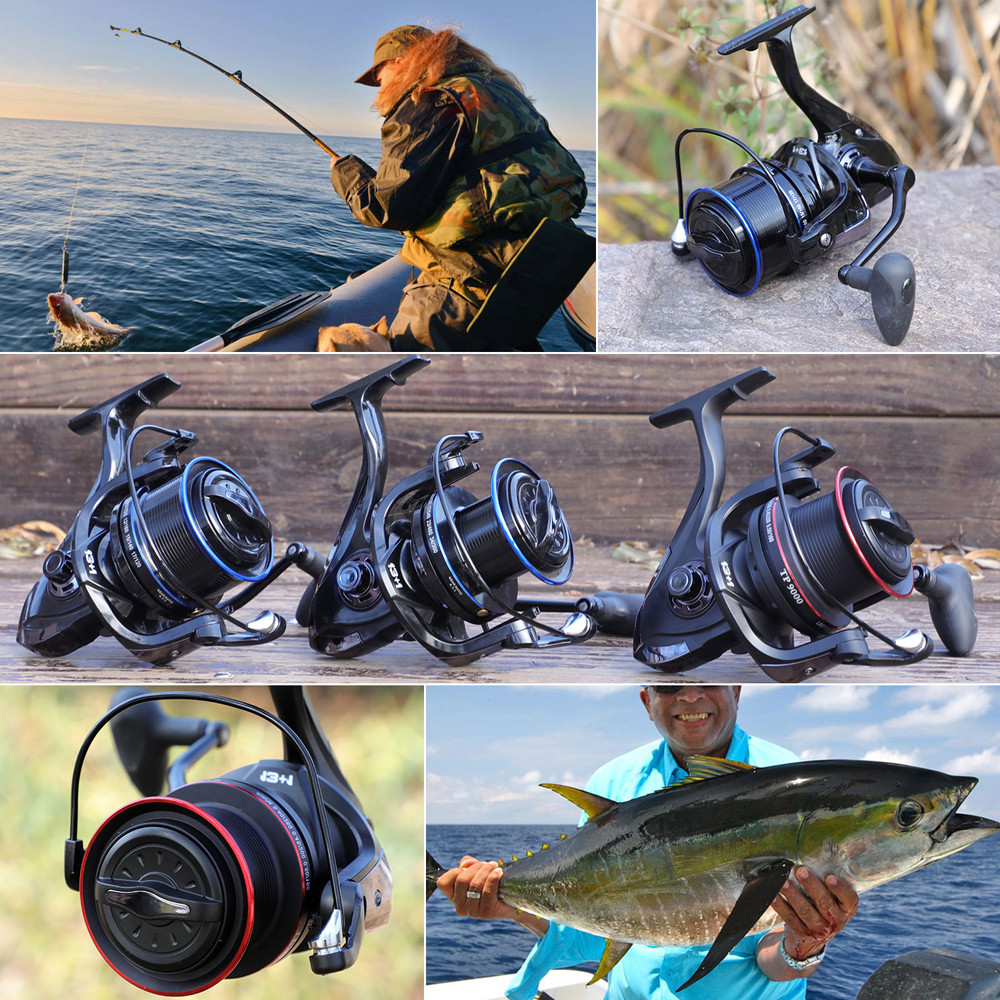 Long Casting Reel Sea Fishing Reel 10000 9000 8000 Metal Spool Line Cup 25KG Drag Long Shot