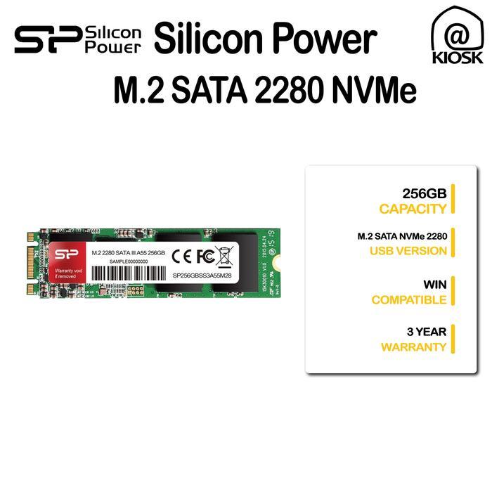 TERLARIS SSD A55 Silicon Power 256GB / M.2 SATA 2280 3D / Garansi