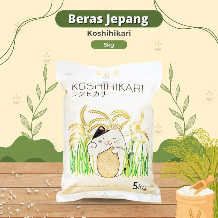 Beras Jepang Japonica Koshihikari 5 Kg - Beras Jepang Organik MPASI wangi ORIGINAL