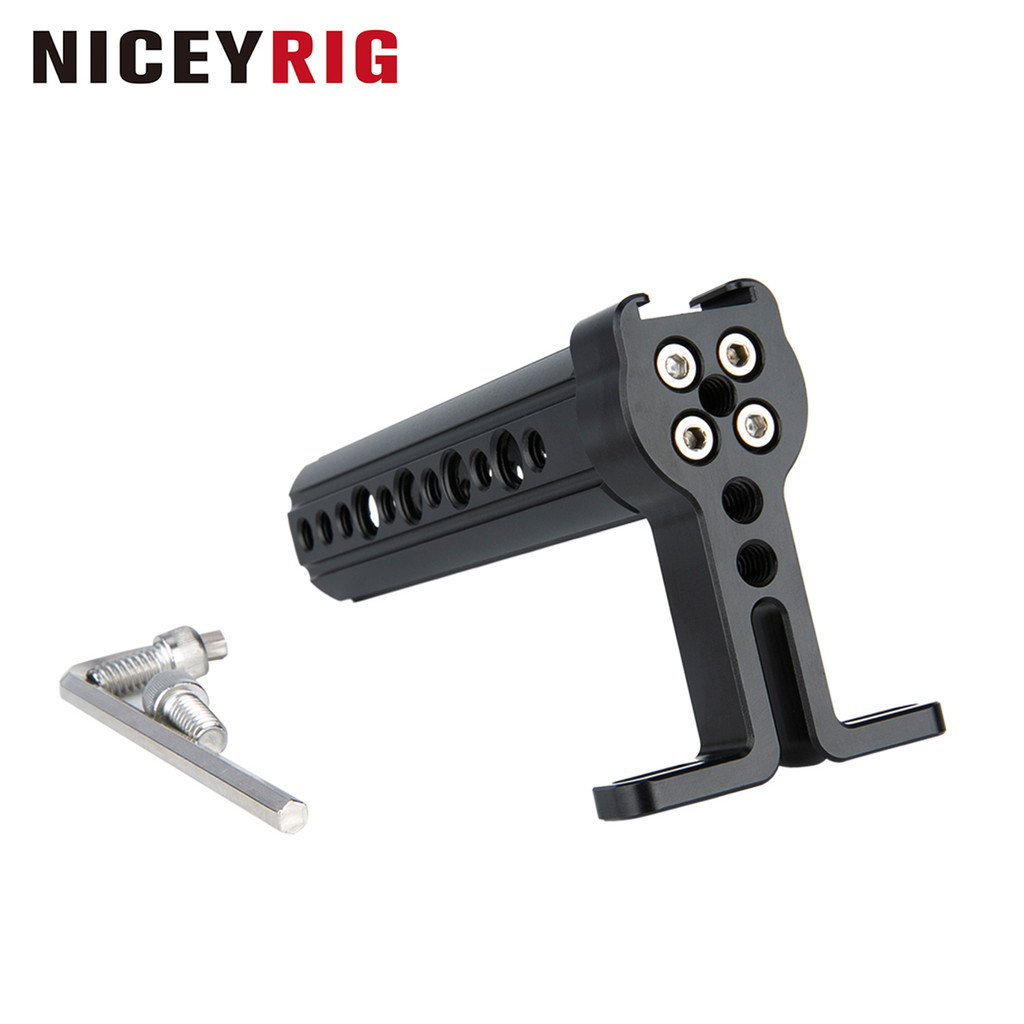 NICEYRIG Camera Top Handle Grip DSLR Cage Handle with Cold Shoe Mount for Camera Rig