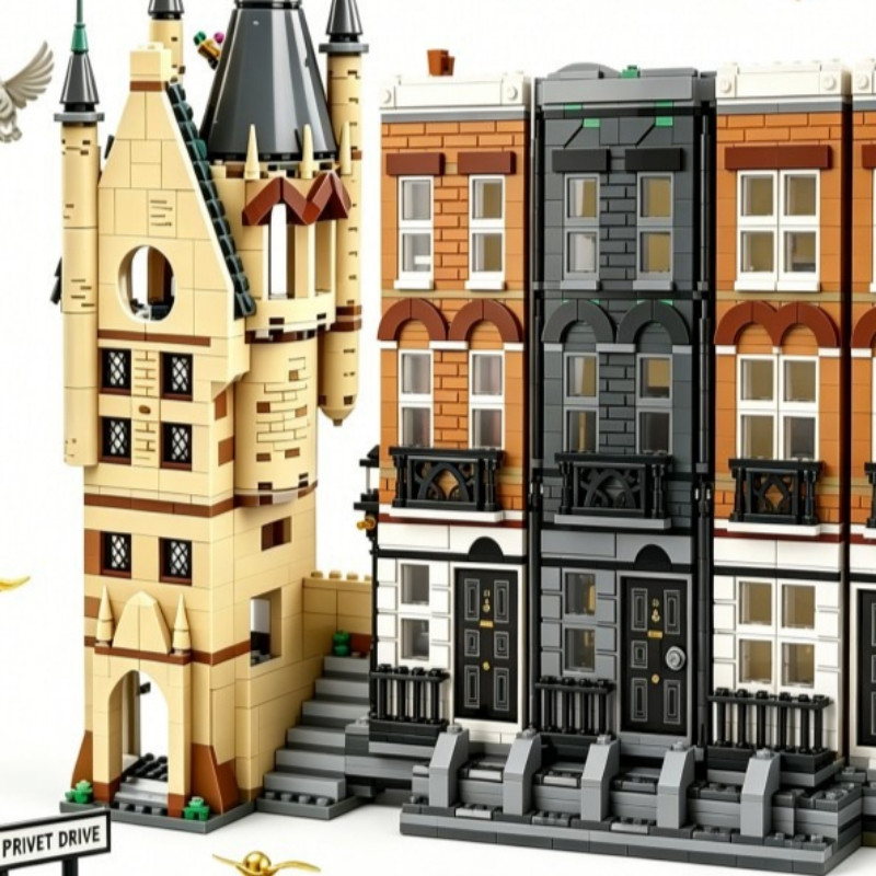 Moc The Burrow Grimmauld Place 4 Privet Drive Astronomy Tower Model Building Blocks Toys for