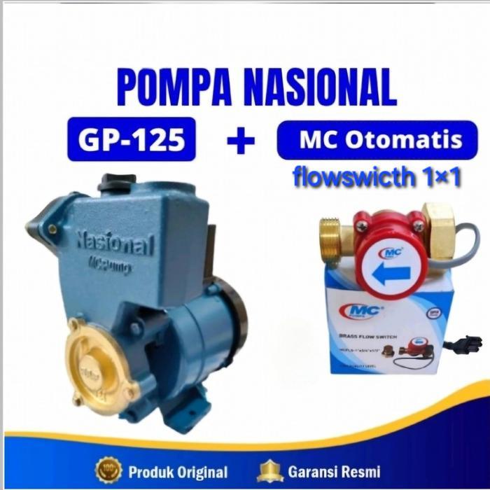 pompa air nasional MCPUMP GP 125 otomatis pendorong boster flowswicth MCPUMP 11
