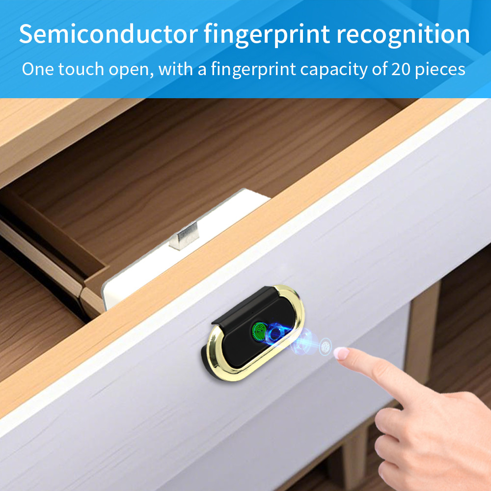 Electronic Smart Fingerprint Lock Biometric Drawer Lock Fingerprint Unlock Smart Door Lock for