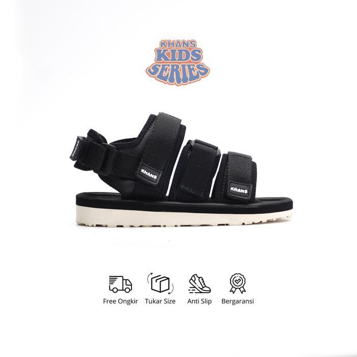 KHANS Kids Gunung Sandal Gunung Anak dengan Upper Kulit Sintetis dan Sol Karet Anti Slip Warna Putih