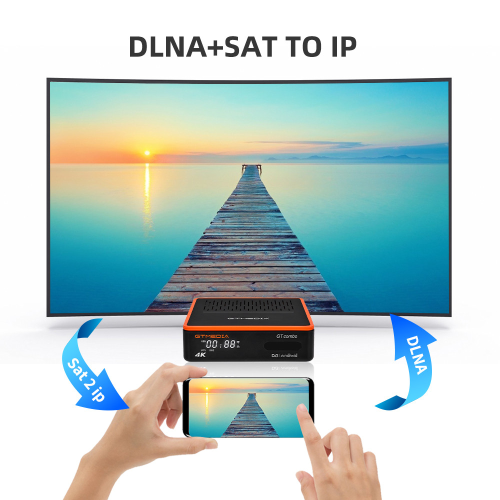 GTMEDIA GT COMBO M3U/CCAM Satellite TV Receiver 4K UHD Android9+DVB-S/S2/S2X,DVB-T/T2/C,HEVC
