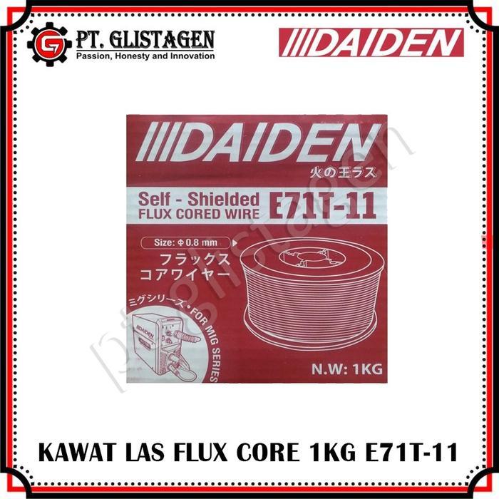 NEW DAIDEN Kawat Las Flux Core 0.8MM E71T-11 untuk Mesin Las MIGi 130 Original 1KG Pengelasan