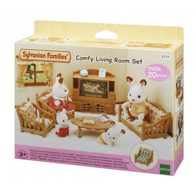 Set Ruang Tamu Nyaman untuk Boneka - Sofa, Kursi, Meja, TV