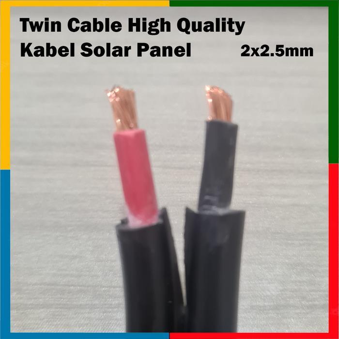 TERUJI Kabel Solar Panel Twin Core 2x2.5mm / Kabel PV Twin Core 2x2.5mm