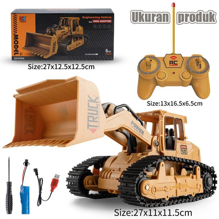 Buldoser Remote Control RC Bulldozer Konstruksi Mainan Pemuat Sekop - H-bulldozer-6