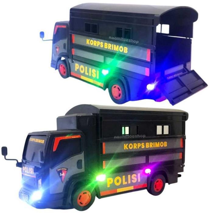 Polisi truk oleng Mainan Mobil Polisi Korps Brimob mainan Truk Oleng Telolet Mobil Joget - Korps Bri