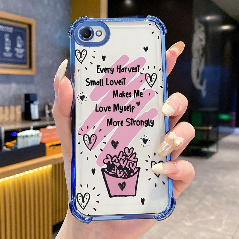 Casing Hp untuk OPPO A3 4G A3 5G A3X 4G A3X 5G A3 Pro 5G Case Casing Pot Bunga Graffiti dengan Anjin