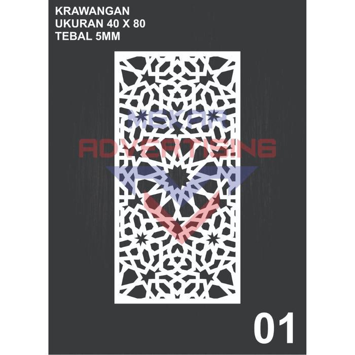 KRAWANGAN PVC BOARD / ORNAMEN PVC FOAM BOARD TEBAL 5MM