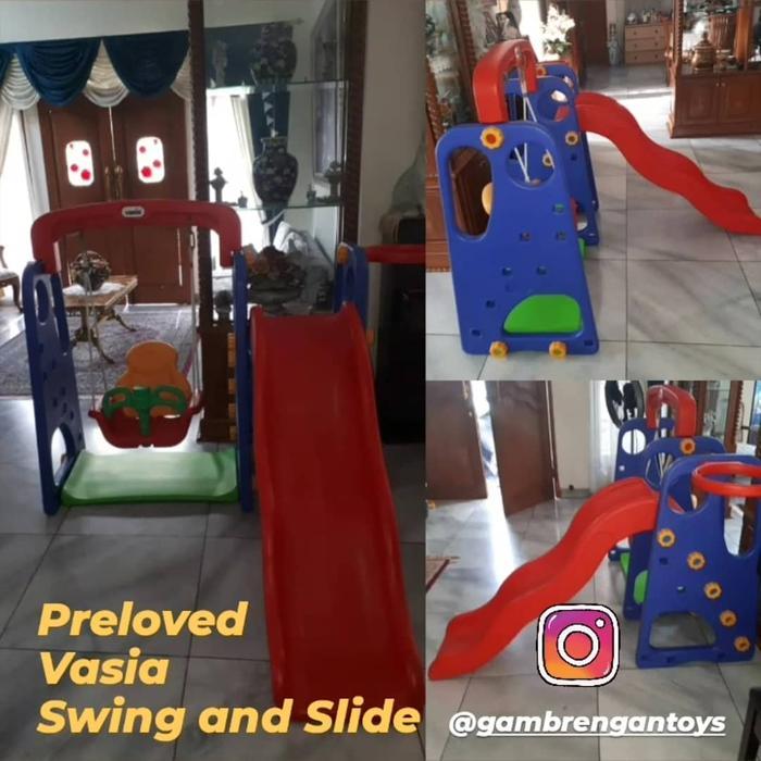Ayunan Perosotan merk Paket Ayunan Perosotan merk Vasia Swing and Slide Bekas Preloved merk Vasia Sw
