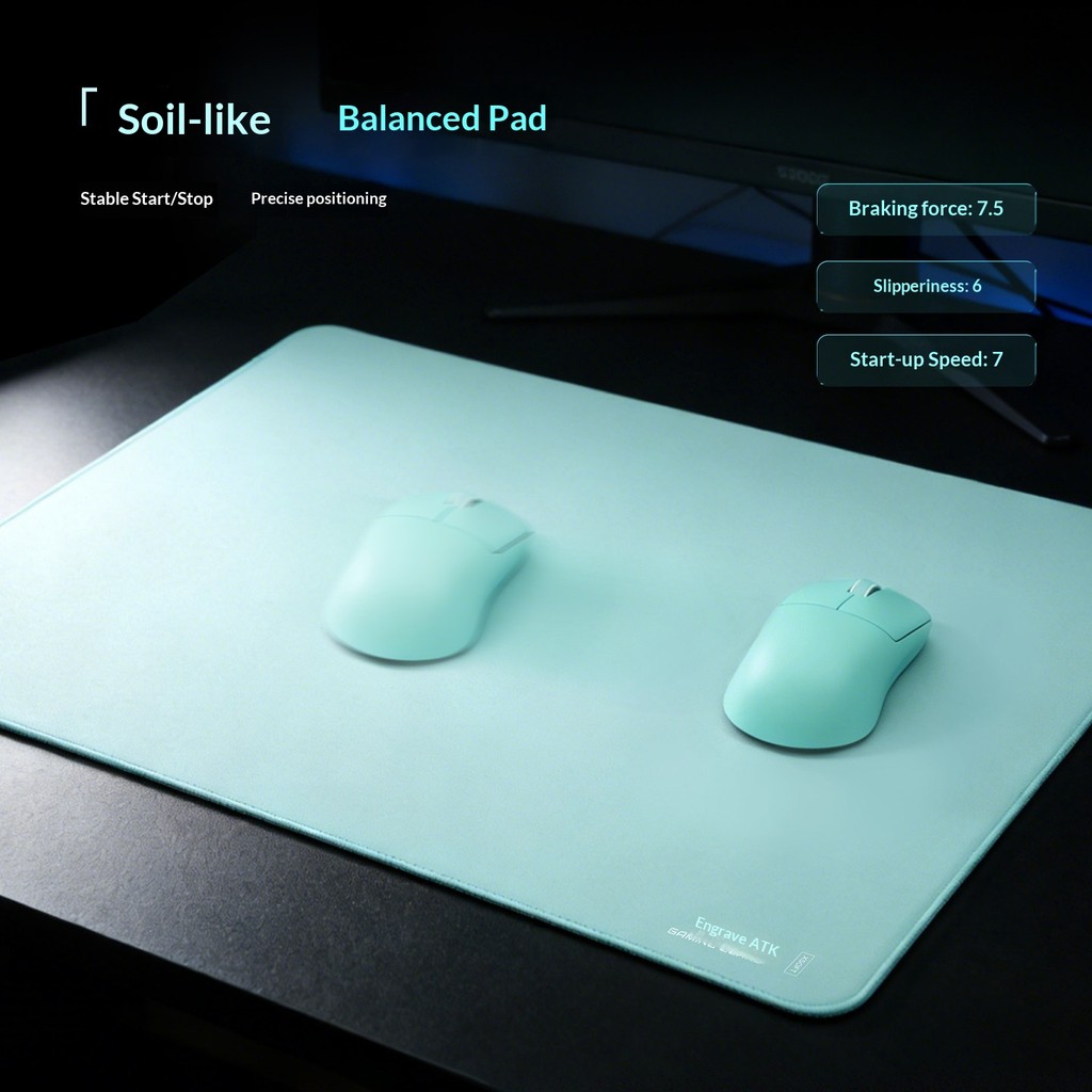 ATK Blaze Mousepads XSoft Recessed Edge 490 x 420 x 4mm Composite Blend Fiber Weave Polyurethane