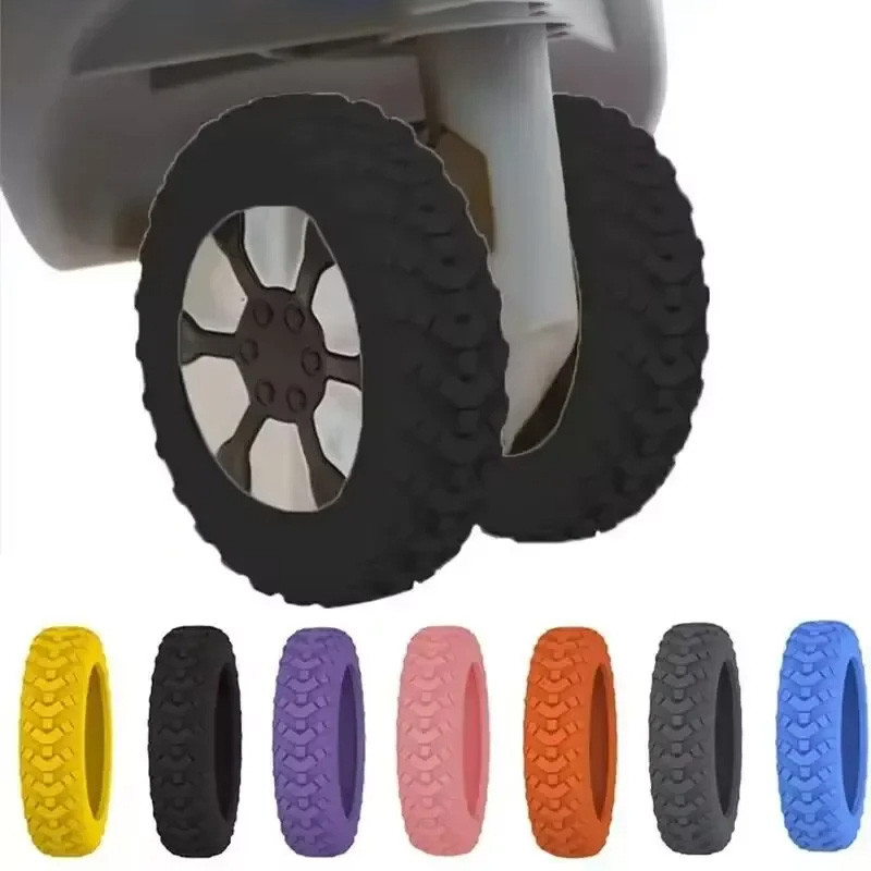 8PCS Luggage Wheels Protector Silicone Wheels Caster Shoes Travel Luggage Suitcase Reduce Noise