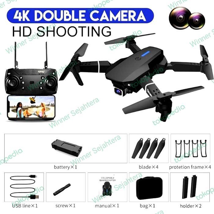 Drone E88 Pro / Drone Dual Camera 4K Original Diskon Sell