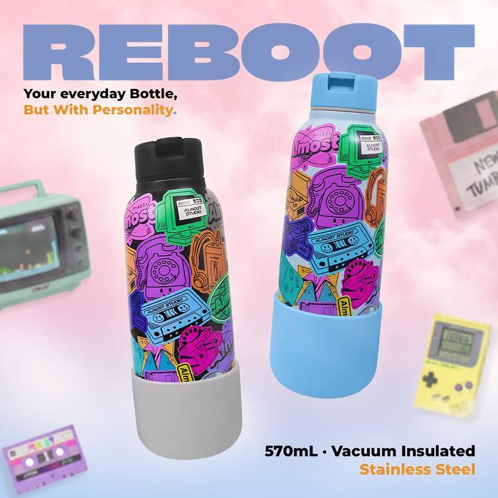 Ada Stok Almost Studio Reboot Tumbler 570ml Botol Minum Stainless Vacuum Insulated Retro 90s Y2K