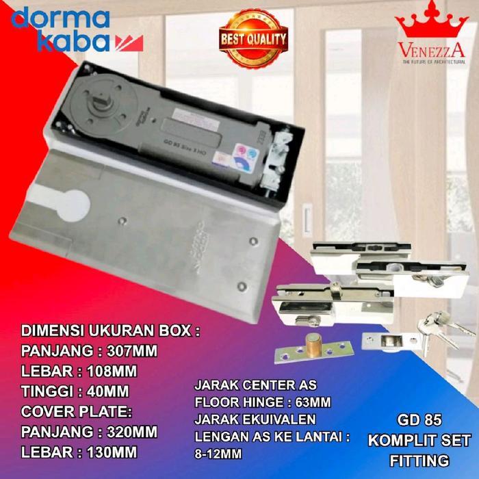 Floor Hinge Dorma/Kaba/DormaKaba Paket Floor Hinge Dorma/Kaba/DormaKaba GD 85 Plus Patch Fitting Ven