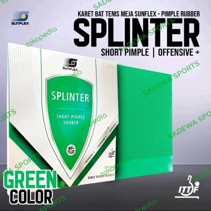 SUNFLEX SHORT PIPS HIJAU - Karet bintik Serang / bintik pendek ITTF