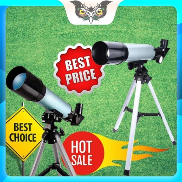 Teleskop Astronomical Telescope Teropong Bintang 50mm 60X Zoom Tripod