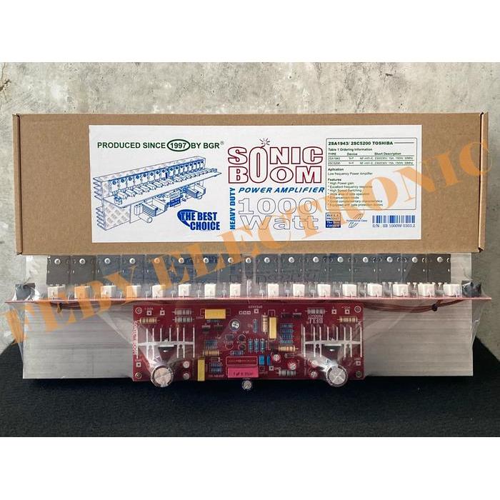 Promo Kit Power Amplifier Mono Sonic Boom 1000 Watt Tr Toshiba Bell Bgr