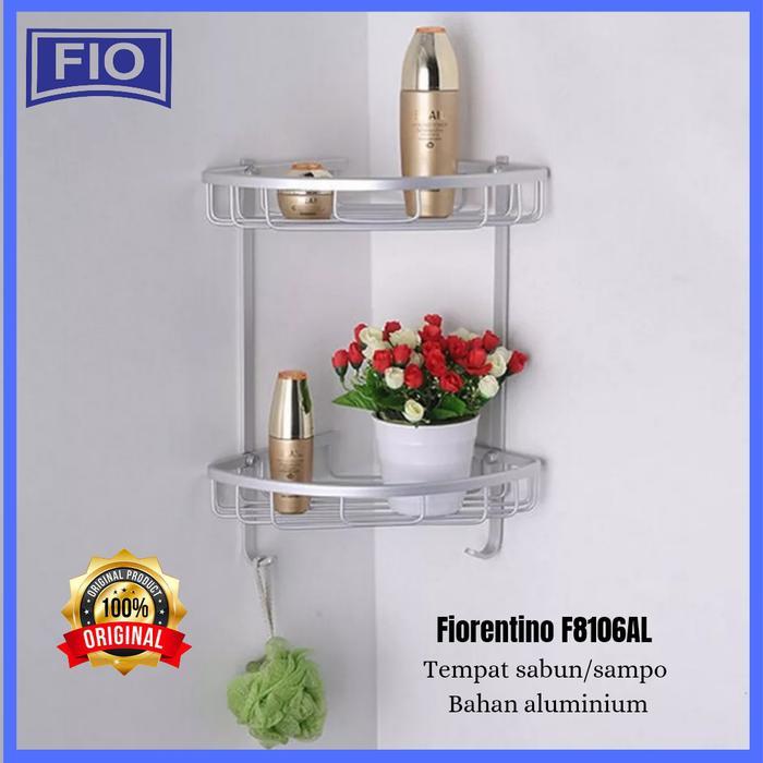 rak shampo sabun sudut alumunium/ rak sudut alumunium Fiorentino
