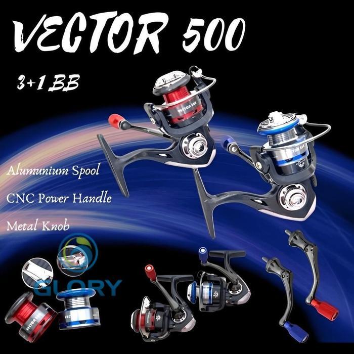 Reel Pancing Spinning Orca Vector 500 Power Handle Ultra Light Alumunium Spool Rell Mini Gulungan