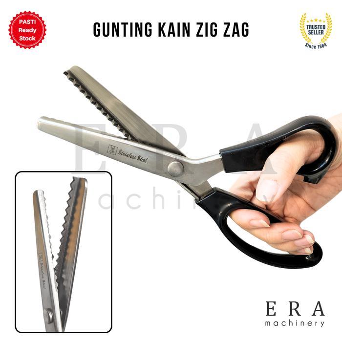 Gunting Gelombang Zigzag gerigi gunting Kain Stainles STEEL ORIGINAL gunting kain Kerta kerajinan