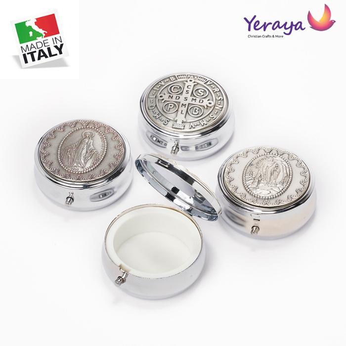 Piksis Baja Gambar 3D Besar Made in Italy Tempat Hosti Piksis Katolik