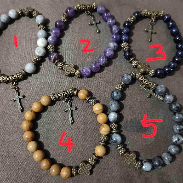 gelang rosario batu