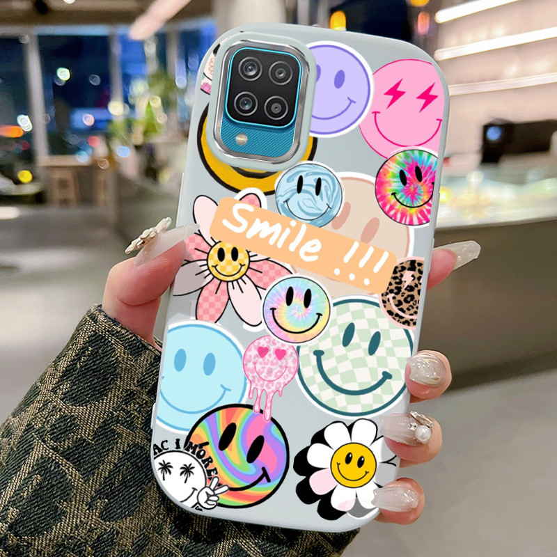 Casing Hp Untuk Samsung Galaxy A12 4G A12 5G F12 M12 A13 Case Casing Emoji tas pola Kerang gemuk pon