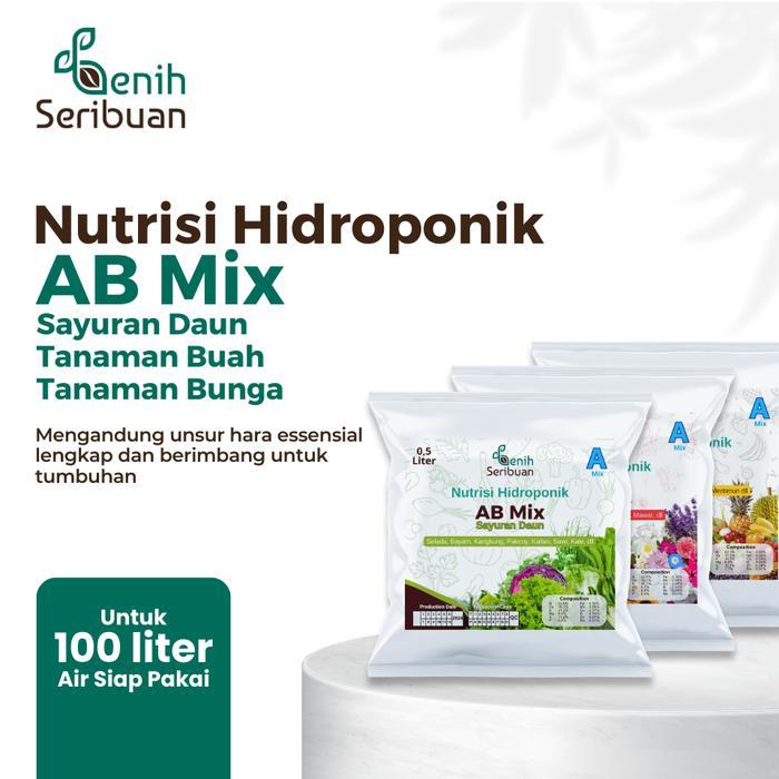 Nutrisi Hidroponik AB Mix Sayuran Daun Tanaman Buah & Bunga 1300 PPM