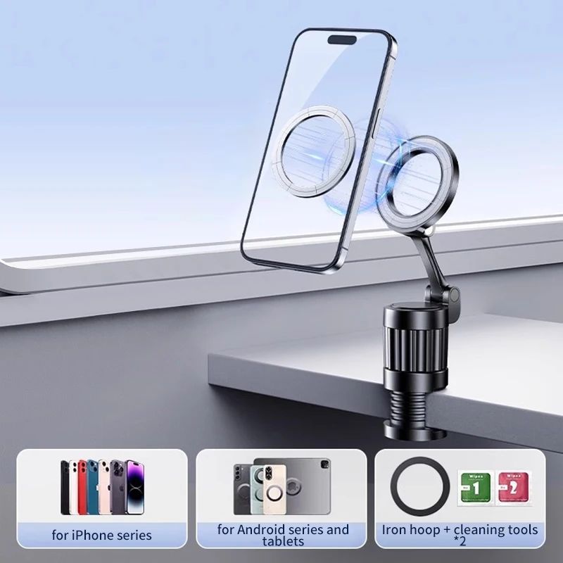 Magnetic Airplane Phone Holder Mount for Magsafe Travel Essential Accessory Foldable Handsfree Phone