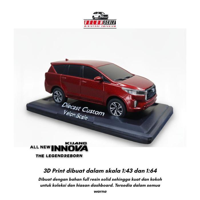 VELONSCALE Diecast Miniatur 3D Print Toyota Innova Reborn 2018 - 2022 Skala 1:43 Full Custom