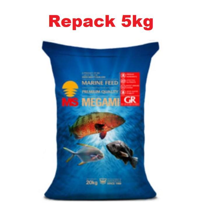 TERLARIS PELET MEGAMI REPACK 5KG PELET SINKING TENGGELAM PROTEIN 48% PELET IKAN KOKI GOLDFISH