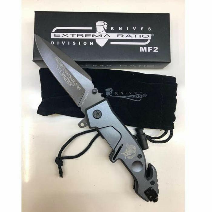 DISKON Pisau Lipat Extrema Ratio MF2 Pisau Outdoor Survival Knife