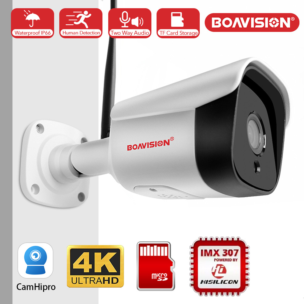 HD 5MP WIFI Wireless IP Camera 1080P CCTV WI-FI Camera Outdoor Alarm 2-Way Audio TF Card Slot