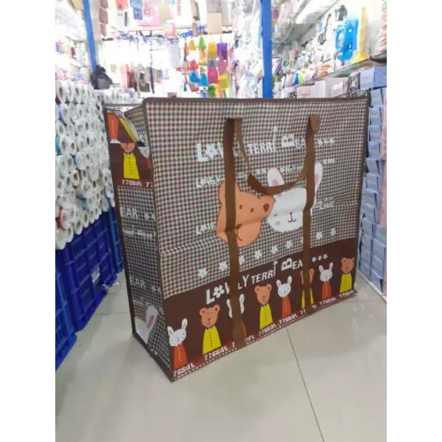 Tas Laundry Mudik Besar Jumbo Canvas Plastik Terpal Pakaian