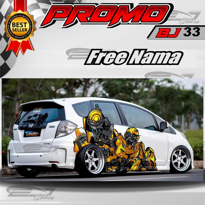 Stiker Update Mobil Jazz, Brio, Sigra, Yaris, Swift-Stiker Custom Doff Mobil Jazz, Brio Glossy-Bj33