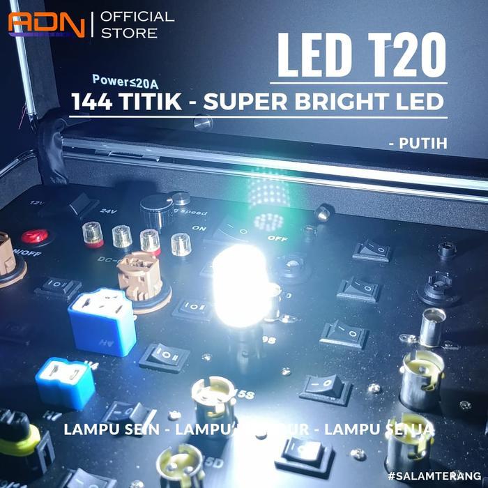 NEW Lampu LED T20 144 LED SUPER BRIGHT Lampu Led Sein Super Terang ADN