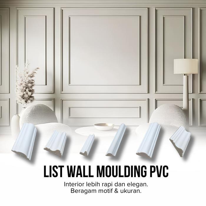 List Wall Moulding PVC Ukiran Dinding 2,4 Meter
